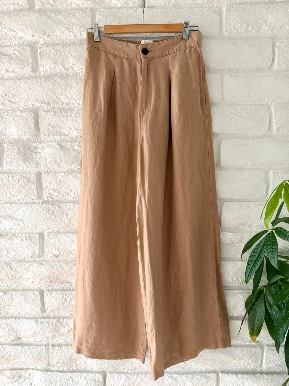 H Halston Wide-Leg Linen Pants P-21 - Picture 2 of 8